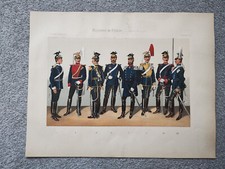 Kingdom of Prussia, Line Uhlans - Antique Military Print - 1890