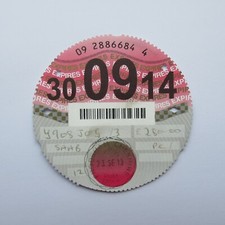 UK Road Tax Disc 30 September 2014 (09 14 Saab Birthday Gift Present Old Car)