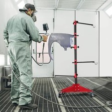 Large Rotating Body Shop Panel Stand Paint Repair Tool w 4 Wheels 1200*470*470MM