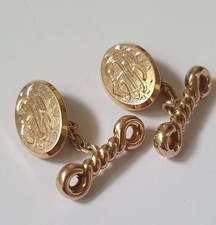 ANTIQUE 9CT GOLD CUFFLINKS HALLMARKED 3.6 GRAMS