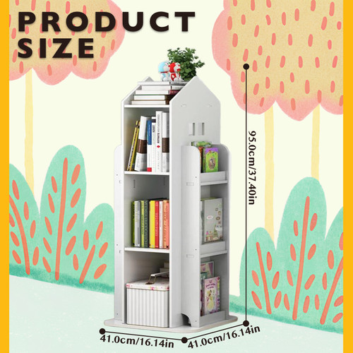 Large rotating bookshelf rack - large,