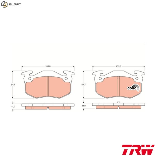 Brake pad set disc - brake,