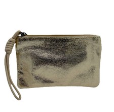 Metallic Gold Zipper Pouch