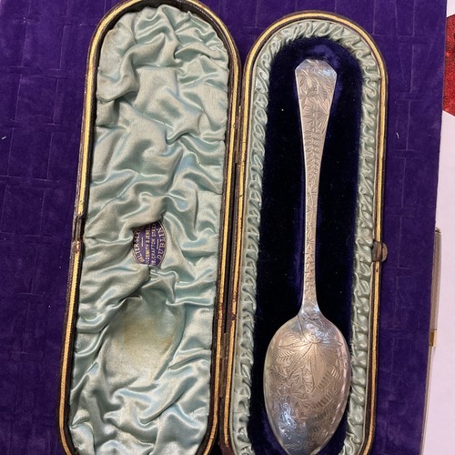 Silver christening spoon 1861 - christening,