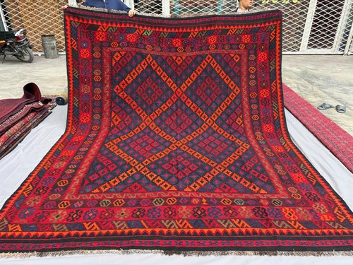 Large vintage afghan - kilim, rug