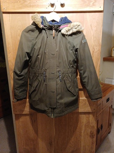 Joules girls khaki green parka - joules,