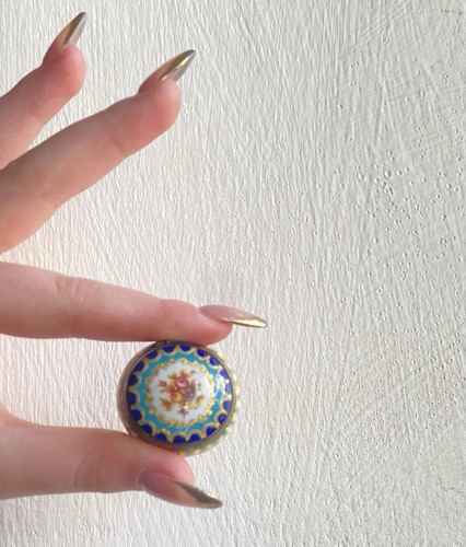 Antique 18thc enamel patch - antique,