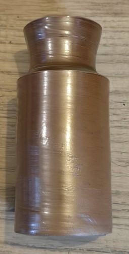 Vintage brown glazed stoneware - brown,