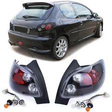 Black Clear Tail Lights for Peugeot 206 98-09