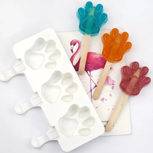 Paw print ice cream - cream, mould