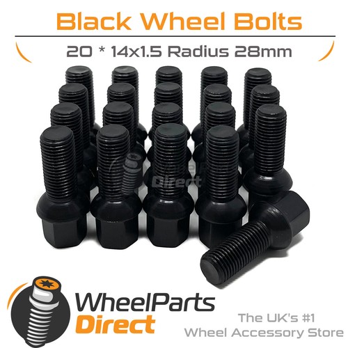 Wheel bolts black for - bolts, (20)