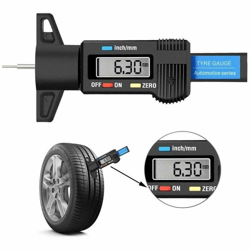 Digital tyre tread depth gauge - tyre,