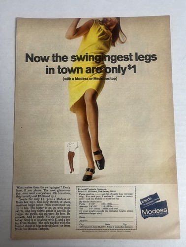 1966 modess nylon - nylon, print