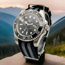 James Bond 007 GOLDFINGER Black Divers  Watch Seiko TMI NH35 Japanese Auto 10atm