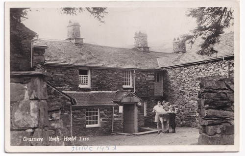 Rppc postcard grasmere youth - grasmere,