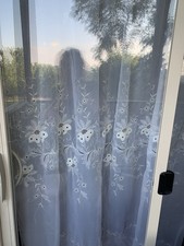 Vtg Sheer Embroidered Florals