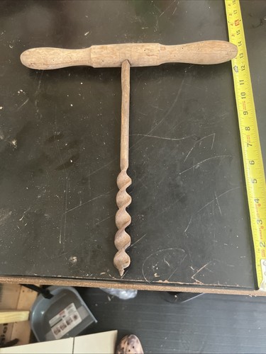 Antique barn beam drill - antique,