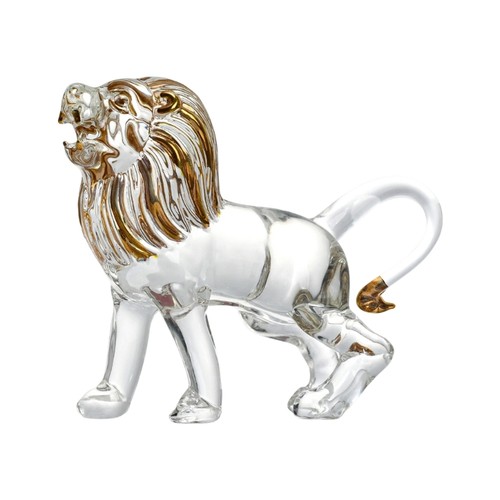 Crystal lions statue animal - statue,