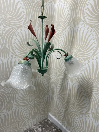 Vintage toleware pendant light - vintage,