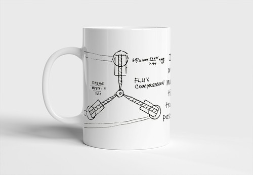 Flux capacitor drawing mug - drawing,