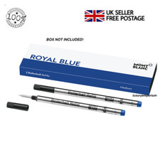 Mont Blanc Rollerball Blue Ink Refill Cartridge - 2 Pack M 710 124504 Montblanc