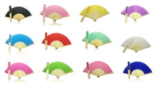 Foldable Hand Held Bamboo and Wooden Fan - Summer, Wedding, Chinese