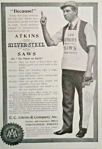 1906 atkins silver - 1906, saws