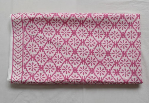 Hand block floral 100 cotton - hand,
