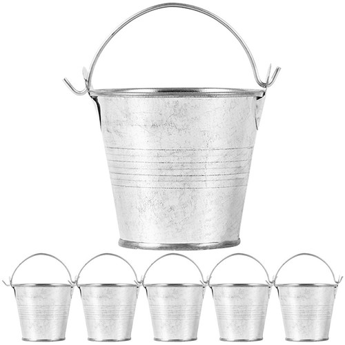 6pcs silver metal - silver,
