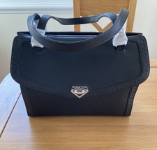 Large Black Leather Hold All / Luggage / Tote Handbag Bag by Debauch New