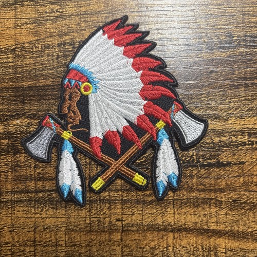 Indian chief head battle - indian, axes