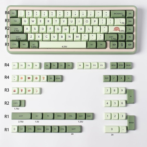 Pbt keycaps dye sub - dye,