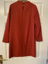 Marks And Spencer Burnt Orange Loose Shift Dress Size 8 Petite