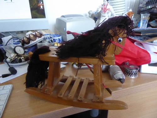 Wooden vintage rocking horse - wooden,