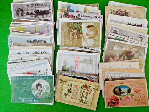 Greetings postcards job lot - postcards,