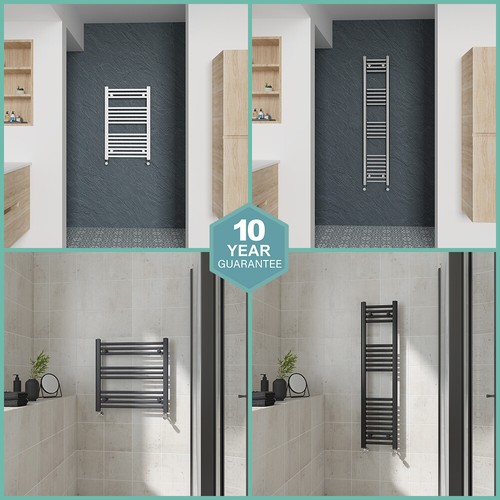 Straight modern heated towel - heated,