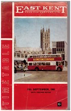 East Kent Road Car Company Ltd 1965 Timetable - c/w Route Map - FREE POSTAGE