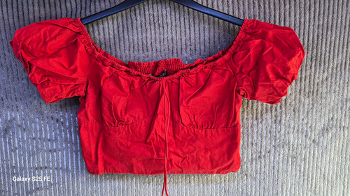 Zara womens red - red, smocked