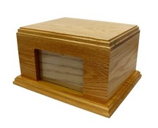 Solid Oak Urn For Adult Ashes