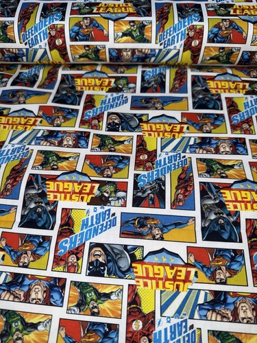 Justice league cotton fabric - cotton,