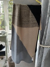 Monsoon Blue / Ivory / Grey / Navy Colour Block Scarf / Wrap