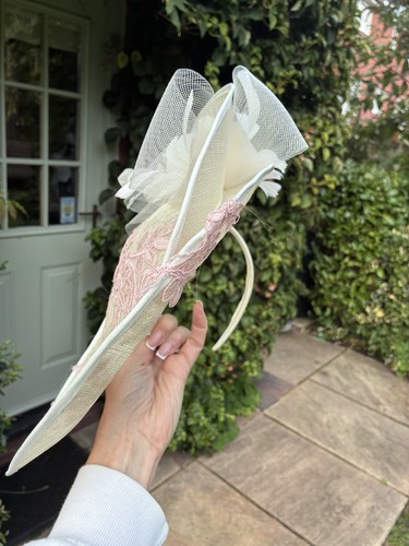 Fascinator bespoke pink - fascinator, and