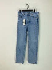 Zara Man Blue Denim Solid