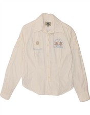 LA MARTINA Womens Graphic Shirt UK 14 Large White BE06