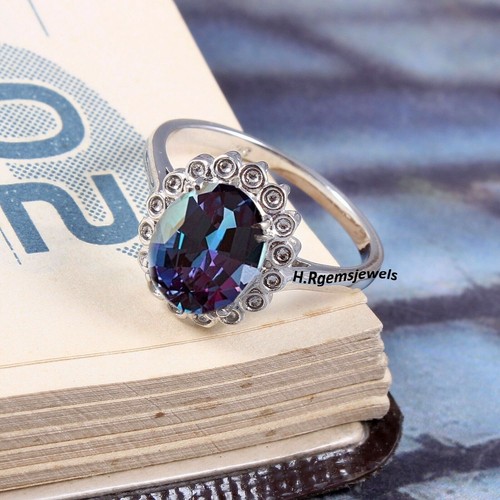 Alexandrite engagement ring - alexandrite,