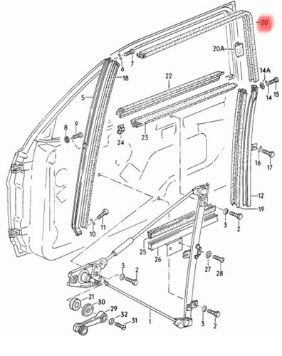 Scirocco mk2 doors upper - scirocco,