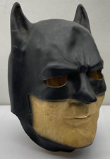 Vintage 1988 Batman Mask Cooper Inc Rubber Adult Halloween RARE Black Realistic