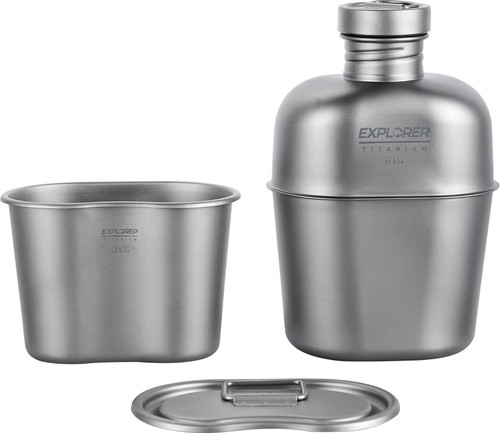 Explorer bear titanium canteen - bear,