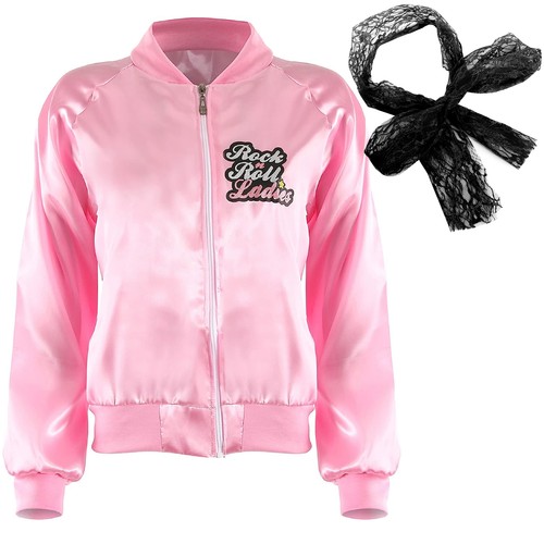 Rock roll pink ladies satin - roll,