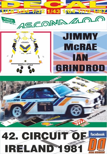 Decal opel ascona 400 - decal,